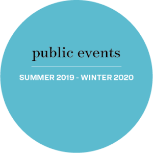 public events, summer 2018 - winter 2020